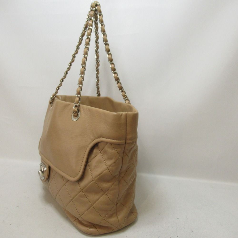 Chanel Chain Shoulder Bag Calf Cowhide Beige - Picture 3 of 6